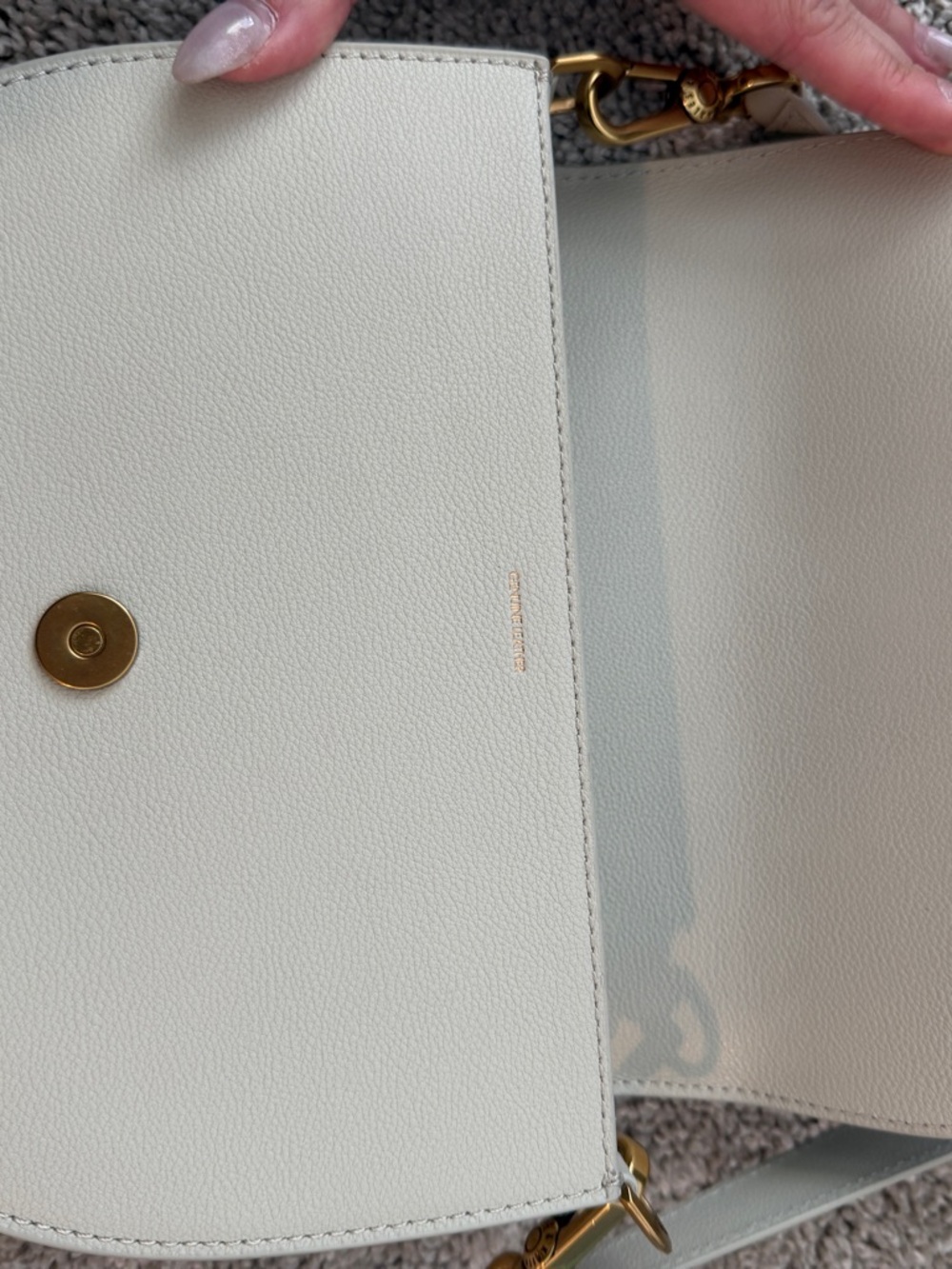 Charles & Keith Genuine Leather Saddle Bag - Oat - Picture 8 of 9